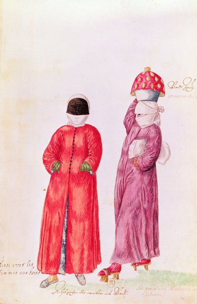 Customs and Costumes of the Eastern Countries and Differing States of Dress - Women Going to Bathe by French School
