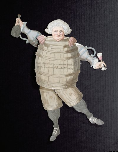 Cut-out of Louis Riqueti (1754-92) Viscount of Mirabeau, nicknamed Mirabeau-Tonneau (barrel) c.1790 by French School