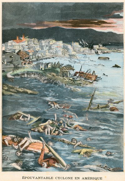 Cyclone in America by French School