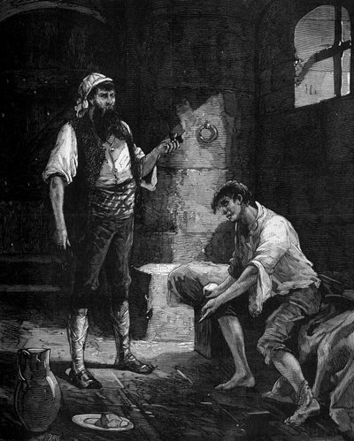 DOLOMIEU (Dieudonne ou Deodat de Gratet de) (1750-1801), French geologist and mineralogist in a prison of Messina in Sicily. in “Popular history of science, inventions and discoveries from the first centuries to the present day” by Bitard Adolphe by French School