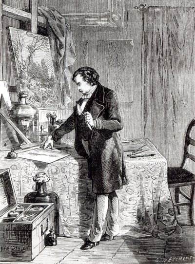Daguerre Discovers the Light Sensitivity of Silver Iodide in 1831 by French School