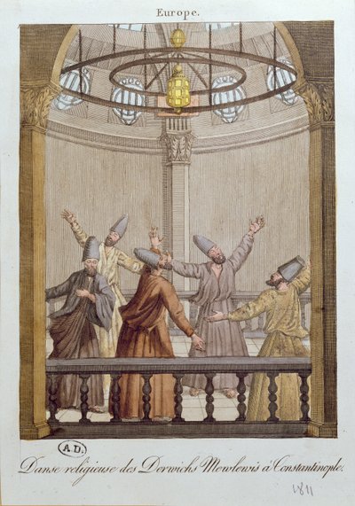 Dance of the Mewlewis Dervishes in Constantinople, 1811 by French School