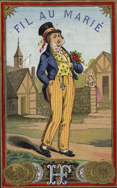 Dapper Gentleman out for a walk by French School