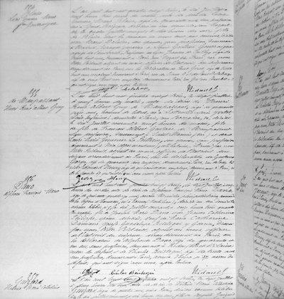 Death Certificate of Guy de Maupassant 7th July 1893 (detail) by French School