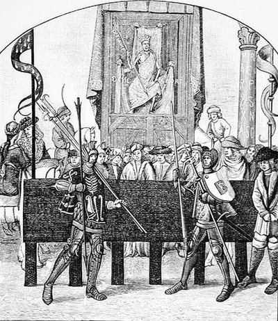 Death Presiding over Battles (illustration from Science and Literature in the Middle Ages and the Renaissance) by French School