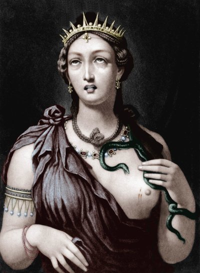 Death of Cleopatra VII, Macedonian Queen of Egypt by French School