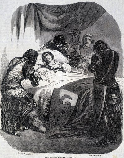 Death of Du Guesclin in 1380 - in Histoire de France by L.-P. Anquetil by French School