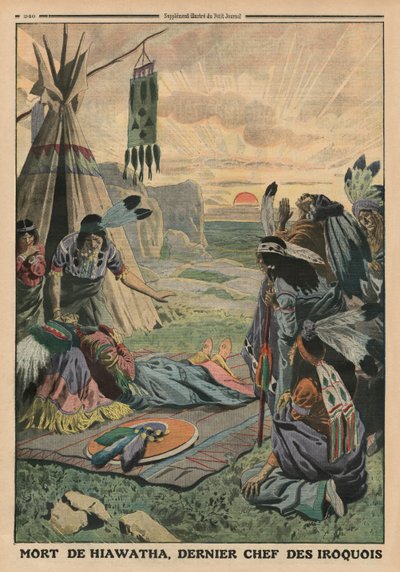 Death of Hiawatha, back cover illustration from 