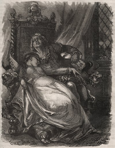 Death of Paolo and Francesca: the wife of Francesca Da Rimini by French School