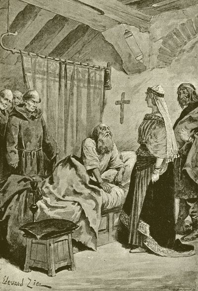 Death of Pretextat, Bishop of Rouen by French School
