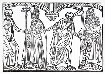 Death Speaks to the Pope and Emperor by French School