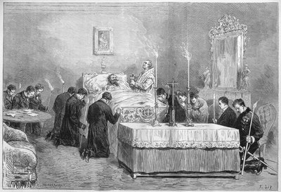 Death of the King of Italy Victor Emmanuel II, January 9 by French School