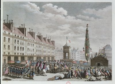 Declaration of the Constitution, Place des Innocents, Paris, September 1791, 1791 by French School