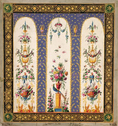 Decorative Design for a Garden Arbour or Loggia by French School