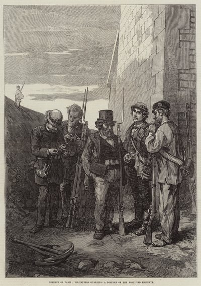 Defence of Paris, Volunteers guarding a Postern of the Fortified Enceinte by French School