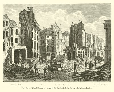 Demolition of the Rue de la Barillerie and the Place du Palais-de-Justice by French School