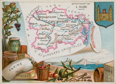 Department of Aude in South-Central France by French School