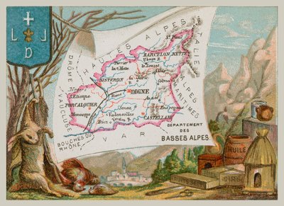 Department of Basses Alpes in Southern France by French School