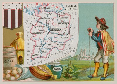 Department of Ille et Vilaine in the northwest of France by French School