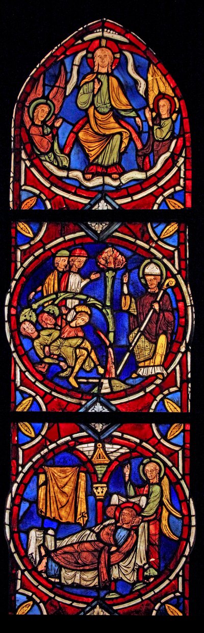 Christ and St Martin, 3 Scenes from the Church of Varennes-Jarcy by French School