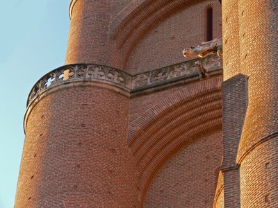 Detail of the Brickwork of the West Tower by French School