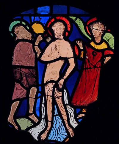 The Baptism in the River Jordan by French School