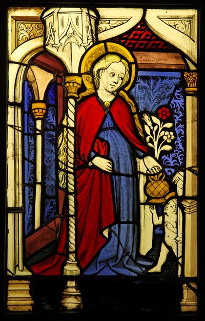 The Virgin Mary at the Annunciation, originally from the Upper Rhine by French School