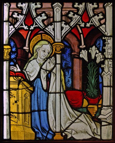 The Virgin Mary at the Annunciation, originally from the Upper Rhine by French School