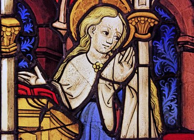 The Virgin Mary at the Annunciation, originally from the Upper Rhine by French School