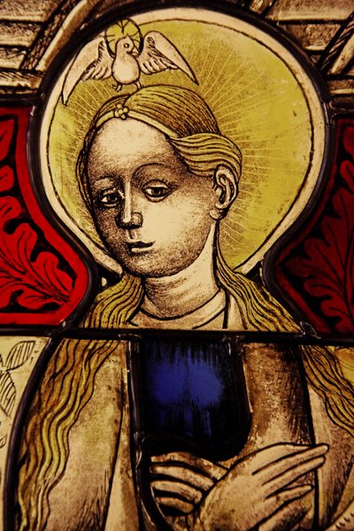 The Virgin Mary at the Annunciation, originally from the Upper Rhine by French School