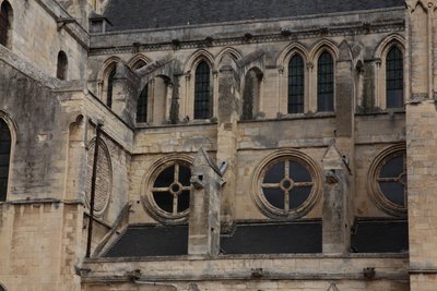 Oculi rose windows on the south side by French School
