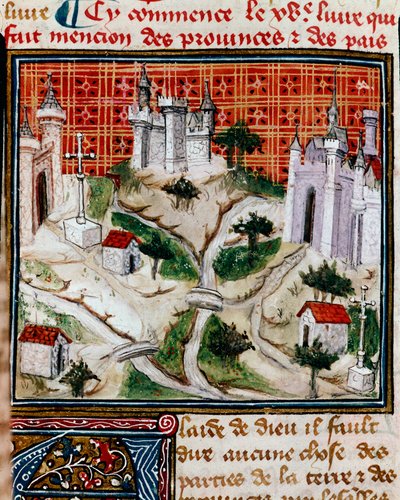 Of Provinces and Countries, Presentation of the Volume Referring to Territories and History of Provinces and Countries. Miniature Taken from 
