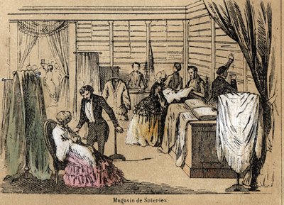 Description of culture and silk products: a silk shop. Plate 