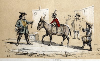 Description of different products and uses of donkey: the learned donkey is used by circus artists. Plate 