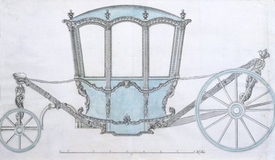 Design for a coach by French School