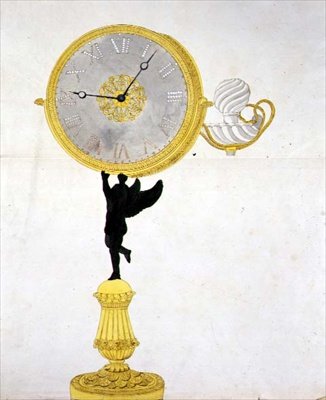 Design for an Ormolu Clock, c.1825 by French School