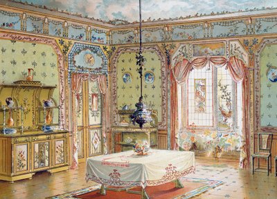 Design for dining room from the magazine La Decoration interieure by French School