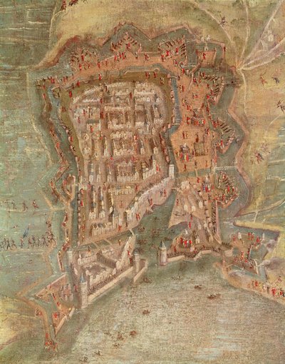 The Siege of La Rochelle by Troops of Cardinal Richelieu in 1627-68 (detail) by French School