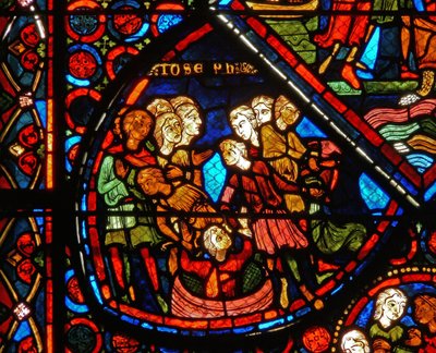 Window depicting scenes from the story of Joseph (detail) by French School