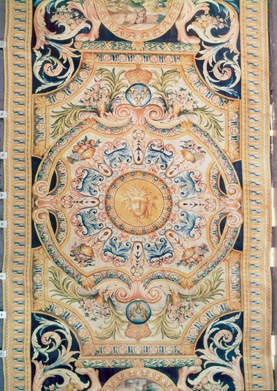 Detail of a Savonnerie Carpet Made for the Grande Galerie of the Louvre by French School