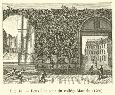 Second courtyard of the Mazarin College, 1760 by French School