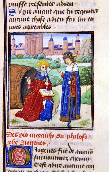 Diogenes, from Histoire des Philosophes, Late 15th Century by French School