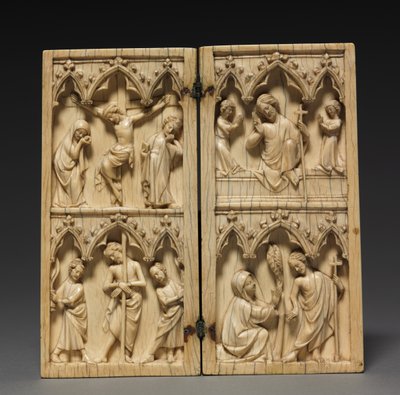 Diptych: Scenes from the Passion and Afterlife of Christ by French School