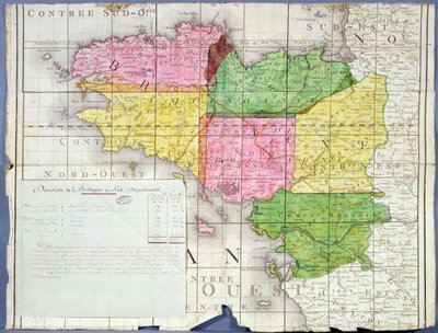 Division of Brittany into Six Departments, c.1789-90 by French School