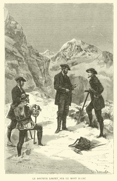 Doctor Lortet on Mont Blanc by French School