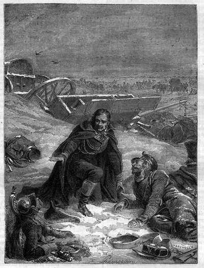Dominique-Jean Larrey (1766-1842) - Baron Dominique Jean Larrey tending wounded on a winterly battlefield - in 
