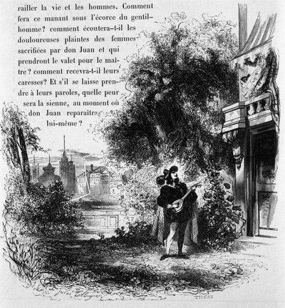 Don Giovanni serenading Elvira