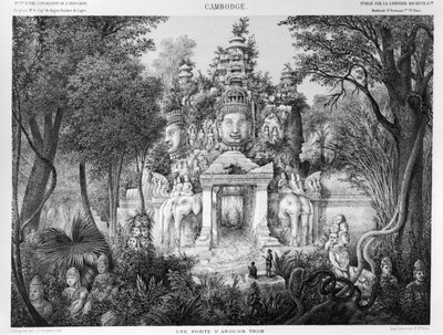 Doorway of Angkor Thom, Illustration from Atlas du Voyage d