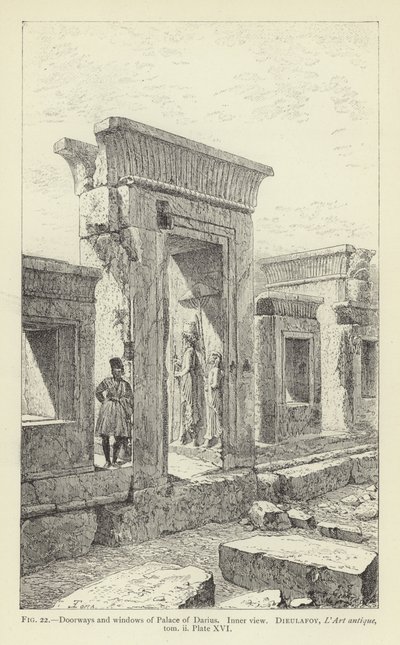 Doorways and Windows of Palace of Darius, Inner View by French School