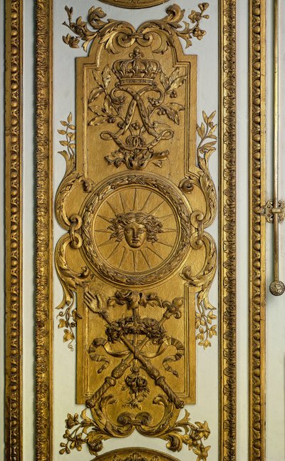 Doorwood of the Venus Salon with Sun and Sceptre by French School